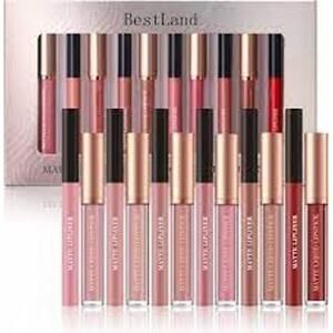 BestLand Matte Liquid Lipstick and Lip Liner set 12 Piece Gloss Lip Assorted